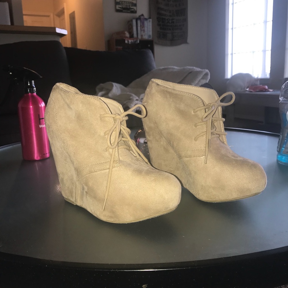 Tan Boot Wedges from Rue 21
